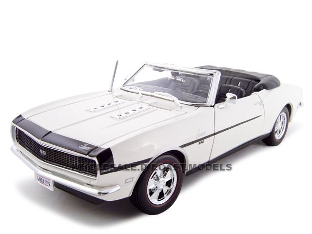 1968 CHEVROLET CAMARO SS 396 CONVT 118 DIECAST WHITE  