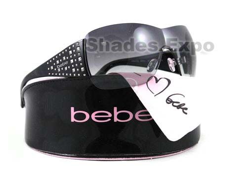 NEW BEBE SUNGLASSES BB 7013 BLACK JET ANIMATED AUTH  