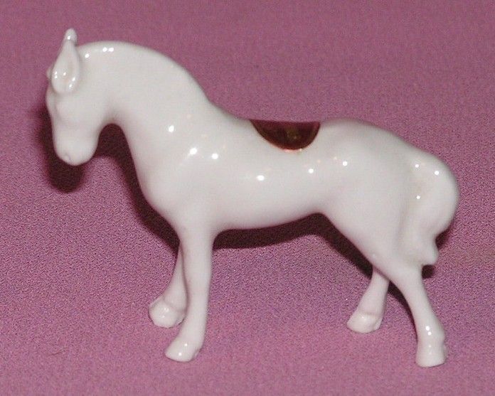 VINTAGE BONE CHINA MINIATURE WHITE HORSE MOC JAPAN C  