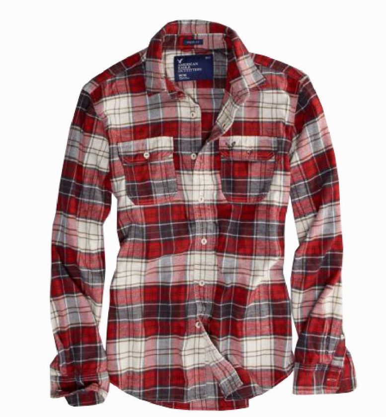   Outfitters mens flannel plaid button down shirt   Style # 8406  