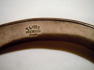 925 MARKED SILVER CUFF STYLE BRACELET MARKED TL 120 MEXICO 925 