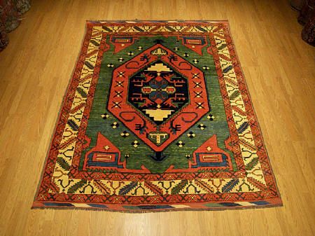 rug no 2440 type caucasian size 6 x 8 design kazak pile hand spun wool 