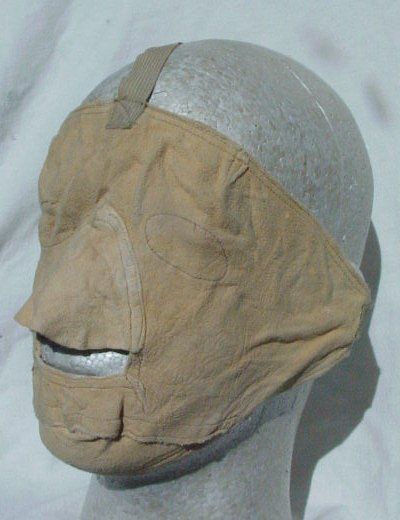 WW 2 USN USMC AAF Pilot Cold Weather Chamois Face Mask  