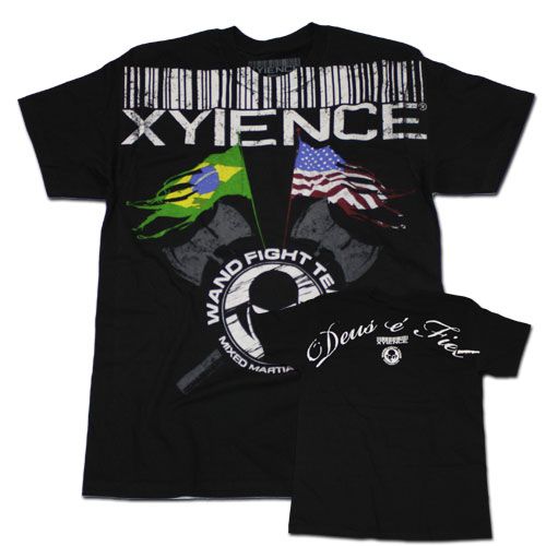 wanderlei silva signature tee 100 % cotton back has famous deus e fiel 