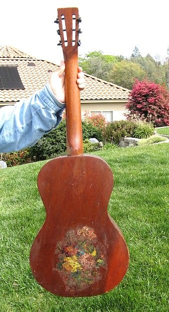 Antique Vintage Columbia Parlor Acoustic Guitar  