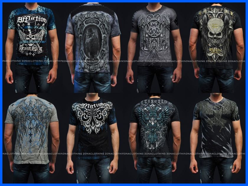 Affliction 2011 Best Sellers XL Tee T Shirt NEW Designs Styles MMA X 