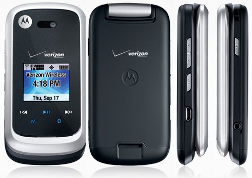   VERIZON MOTOROLA ENTICE W766 FLIP PHONE CLEAR ESN 0723755889750  