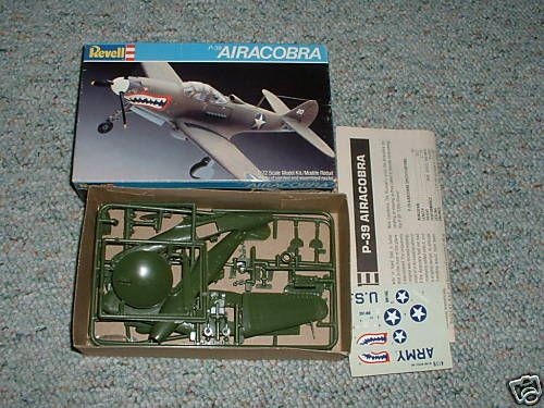 Revell 1/72 HO Bell P 39 Airacobra 1982 kit  