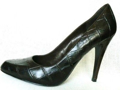 NEW ELEGANT DARK BROWN LEATHER PUMPS ALDO SHOES 7  