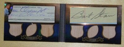 VINCE LOMBARDI BART STARR 2010 TOPPS CUT AUTO RELIC 1/1  