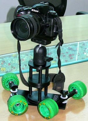 Skater Wheel dolly camera video slider for dslr hdv jvc  