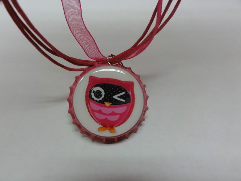 LALALOOPSY BEA SPELLS ALOT PET OWL BOTTLE CAP NECKLACE  