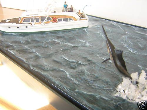 DIORAMA PESCA PEZ VELA   MARLIN 1/56   SAILFISH FISHING  