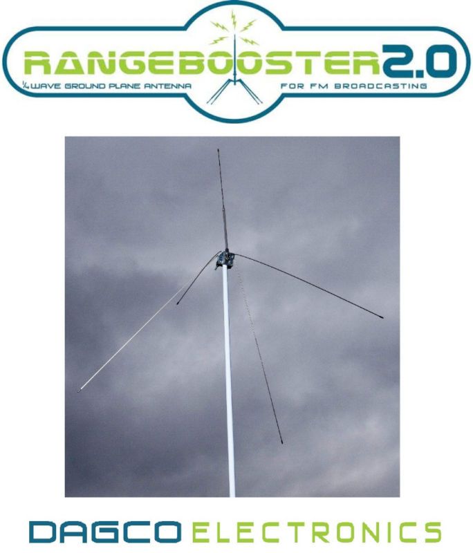 RANGEBOOSTER 1/4 GROUND PLANE FM TRANSMITTER ANTENNA  