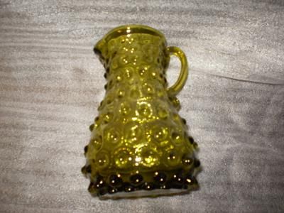 Fenton, Hobnail, 12 Oz, Green, Syrup Pitcher  