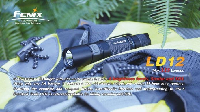   115 Lumens brightness using just one readily availableAA Batteries