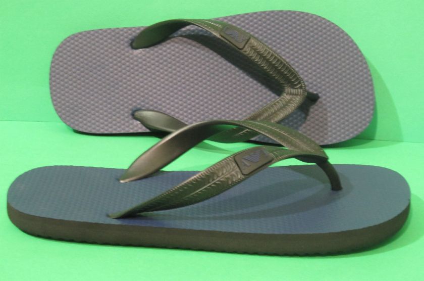 NEW MENS ARMANI BLU URAGANO FLIP FLOPS SIZES UK 6 11  