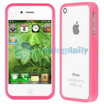 For iPhone 4 4S 4G 4GS G PRIVACY GUARD+CHARGER+PINK CASE  