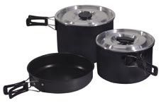 Chinook Large Size Hard Anodized Non Stick 5 Piece Camp Cookset  