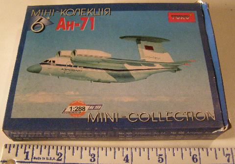 USSR Antonov An 71 MadCap, 1/288 Model Airplane Kit  