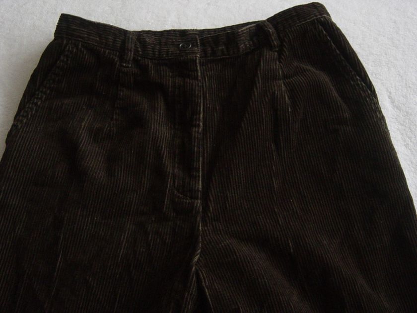 Charter Club Womens Green Corduroy Pants Size 8 Petite  