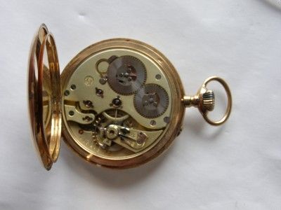 WWI German military IWC Schaffhausen Gold pocket watch.14k Gold ,80g 