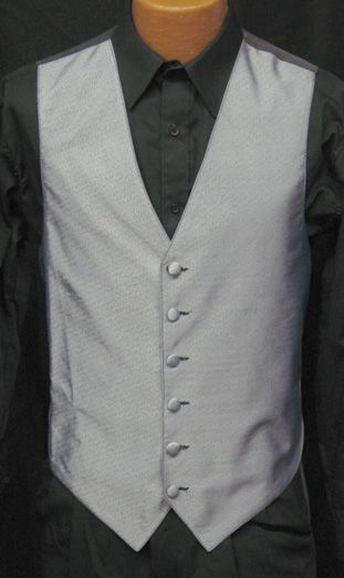 Mens Silver Tuxedo Fullback Vest Prom Wedding S  