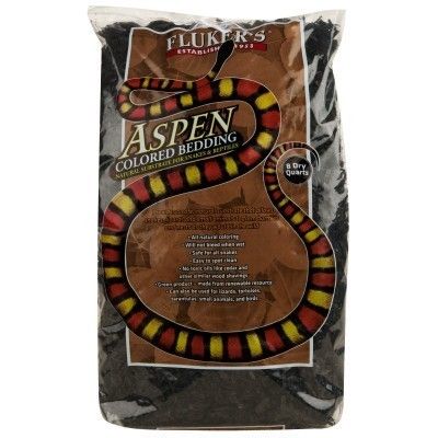 Fluker Reptile Aspen Bold Colored Bedding BLACK 4 QT  