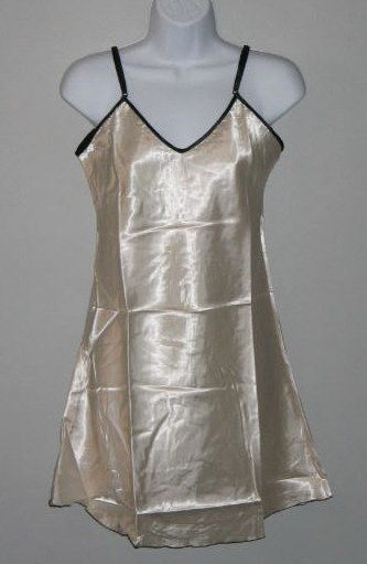 CREAM SATIN Chemise Style Night Gown ASSORTED SIZES NEW  