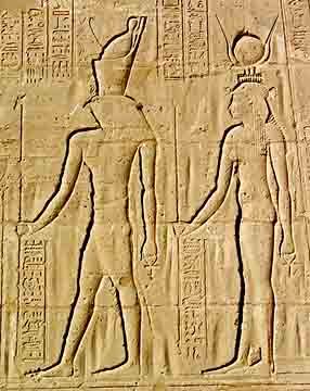 Temple Wall Relief EGYPTIAN GOD HORUS, Edfu 250BC  