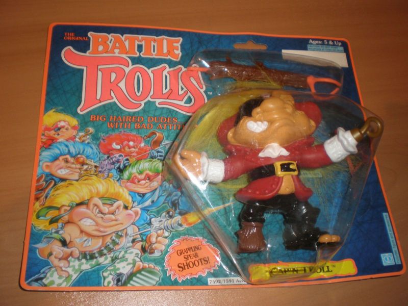 BATTLE TROLLS HASBRO 1993 MOC CAPN TROLL AFA DOLL 1  