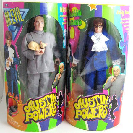 AUSTIN POWERS & DR EVIL Large Talking Figure Set Lot 9  