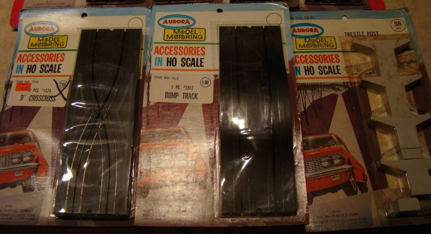 Vintage 1960s Aurora Slot Car Model Motoring Accessories HO Scale Lot 