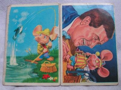 Beautiful Vintage 1969 TOPO GIGIO Postcards  