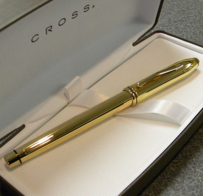 CROSS TOWNSEND 18KT 18K GOLD FOUNTAIN PEN MADE IN USA BONUS REFILLS 