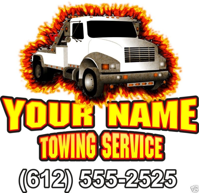 Salvage Tow Truck Hauling Custom Business Decal 24  