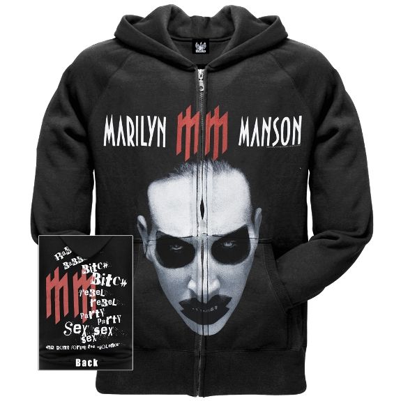 Marilyn Manson   Babble Babble Zip Hoodie  