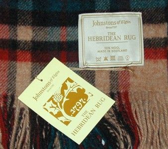 Johnstons of Elgin Wool Throw Blanket NWT Cozy Hebridean  