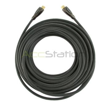 INSTEN 50 foot 50ft Premium Black HDMI Gold Cable 1080p  