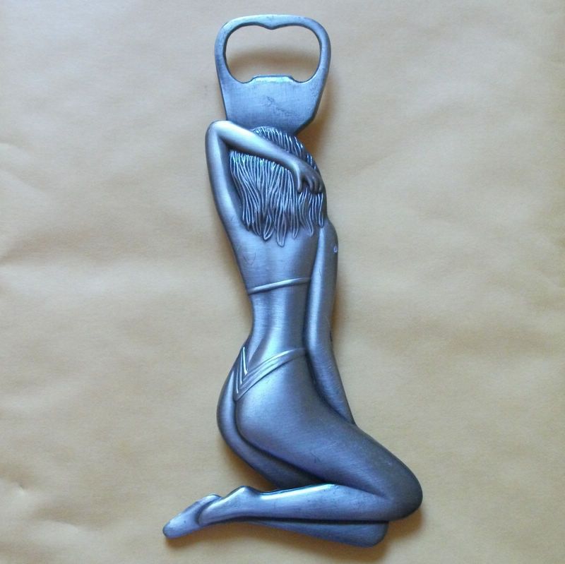 Rare 6 Tin Made Sexy Beauty Girl Bikini Bottle Opener  