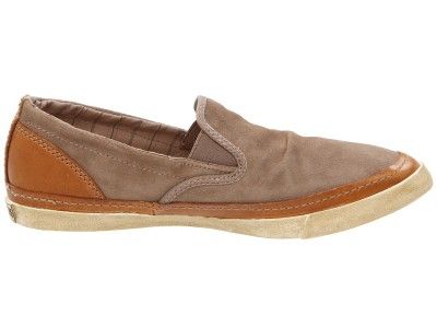   VARVATOS SPRINT GRIP SLIP ON TIMBERWOLF SLIP ONS SUEDE SNEAKERS  