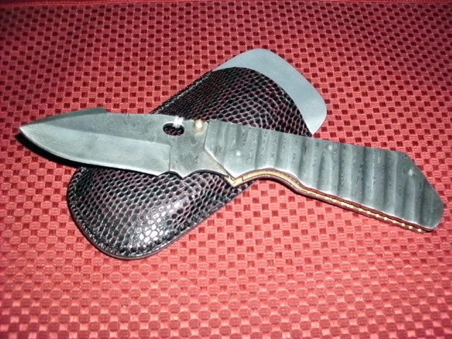 CUSTOM MADE DAMASCUS FOLDER POCKET/FOLDING KNIFE  