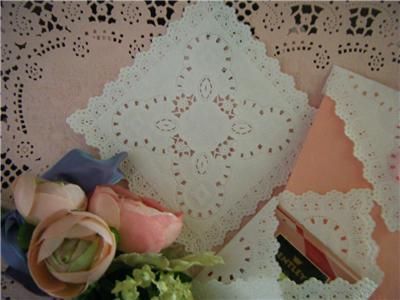   5x5 paper lace doilies sachet tea party favor bag toppers scrapbook