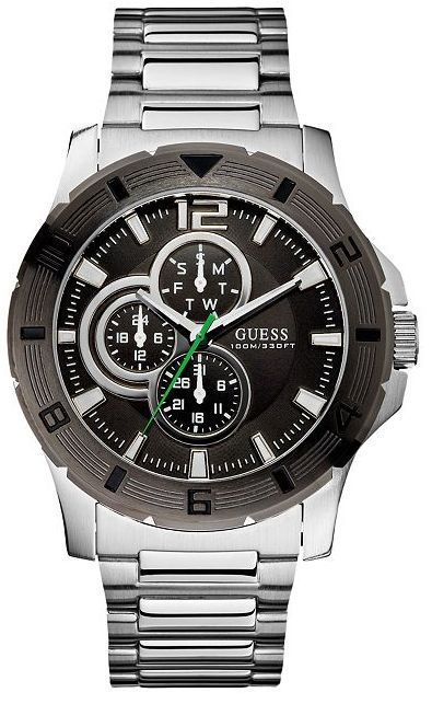 NEW Guess U12644G1 Masculine Sport Chronograph Watch  