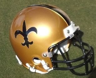 NEW ORLEANS SAINTS BLACKOUT FOOTBALL MINI HELMET, JUST SOMETHING 