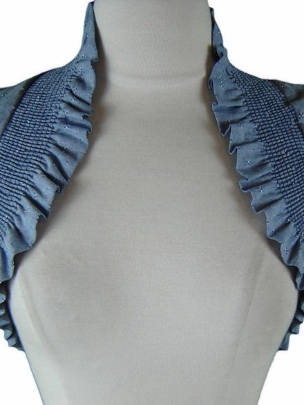 you asked for themvintage inspired bolero   ruffled neckline 