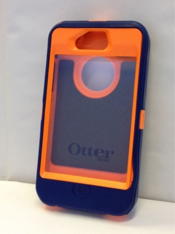   DEFENDER CASE FOR APPLE IPHONE 4 4 G 4S   BLUE/ORANGE   CUSTOM COLOR