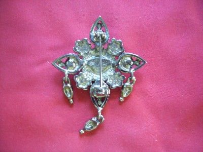 Bob Mackie Signed Silver Tone Rhinestone Star Pin COOL  