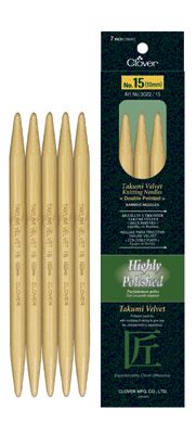 Takumi Velvet Bamboo DP Knitting Needles 5 Sz 10.5  