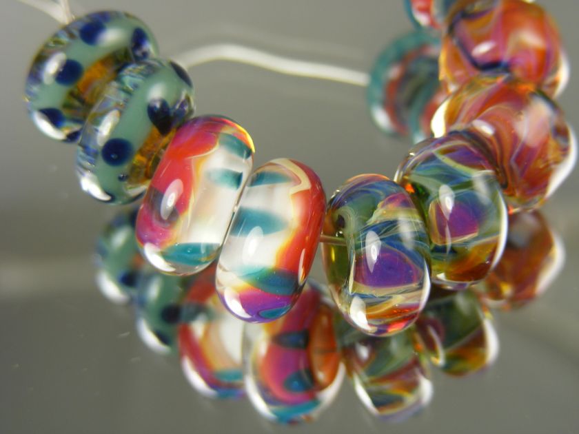 BDBD Lampwork Boro Beads SRA (10)   SALE Pairs 61  